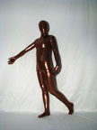 Coffee Shiny Metallic Unisex Full body Zentai Catsuit